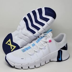 Nike Free Metcon 5 White Aquarius Deep Royal Blue DV3950-103 Women's Size 15 New